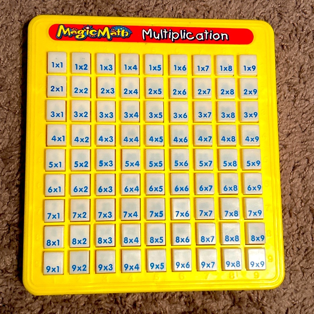 Vtg Magic Math Multiplication Learning Keyboard Educational Toy
